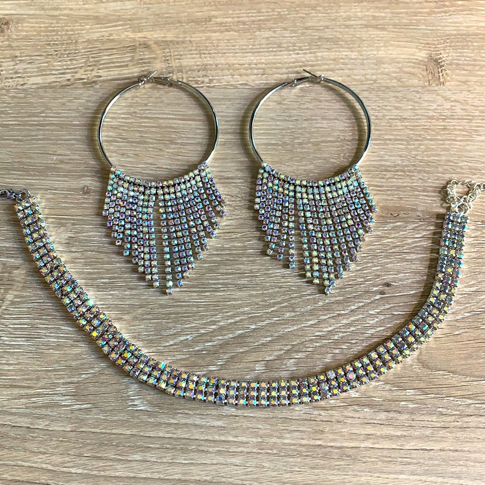 Earrings and choker set